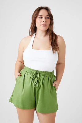 Plus Pull-On Drawstring Shorts