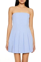 Pleated Strapless Mini Dress