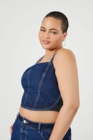 Plus Denim Cropped Cami