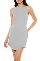 Open-Back Tulip-Hem Mini Dress