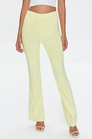 Ruched High-Rise Pants