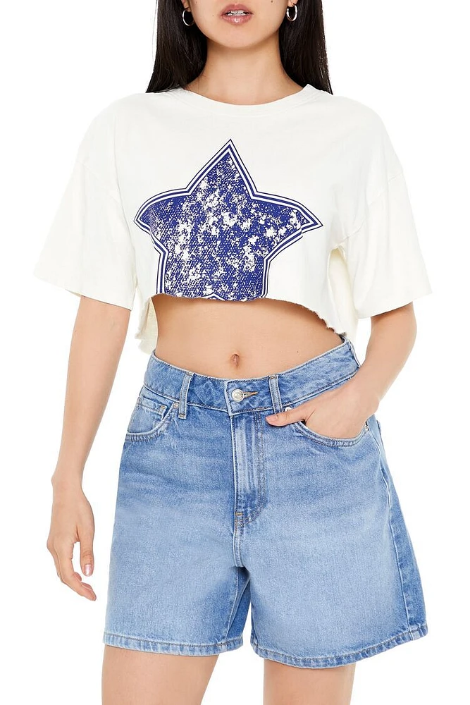 Star Graphic Cropped Tee