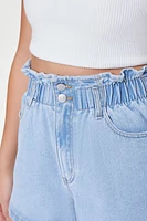 Paperbag Denim Shorts