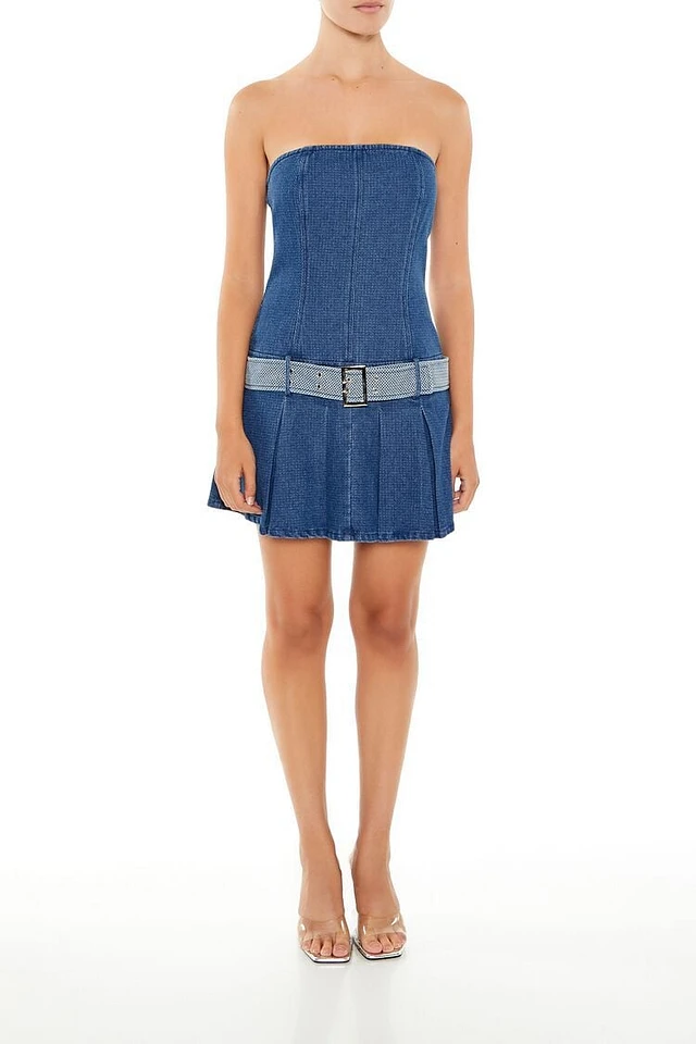 white christmas dresses Laurel Ruffle Dress in Moonlight Rinse – Daze Denim main image 1