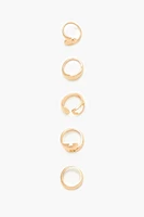 Geo Wrap Ring Set