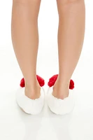 Plush Heart House Slippers