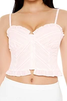 Striped Sweetheart Cropped Cami