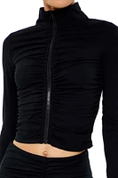 Active Ruched Zip-Up Jacket