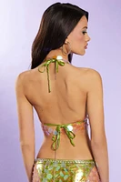 Iridescent Halter Body Chain