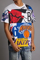 Unisex NBA Graphic Patchwork Tee