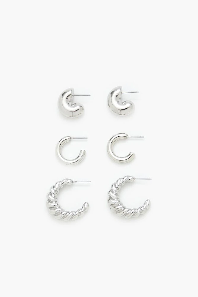 Twisted Hoop Earring Set