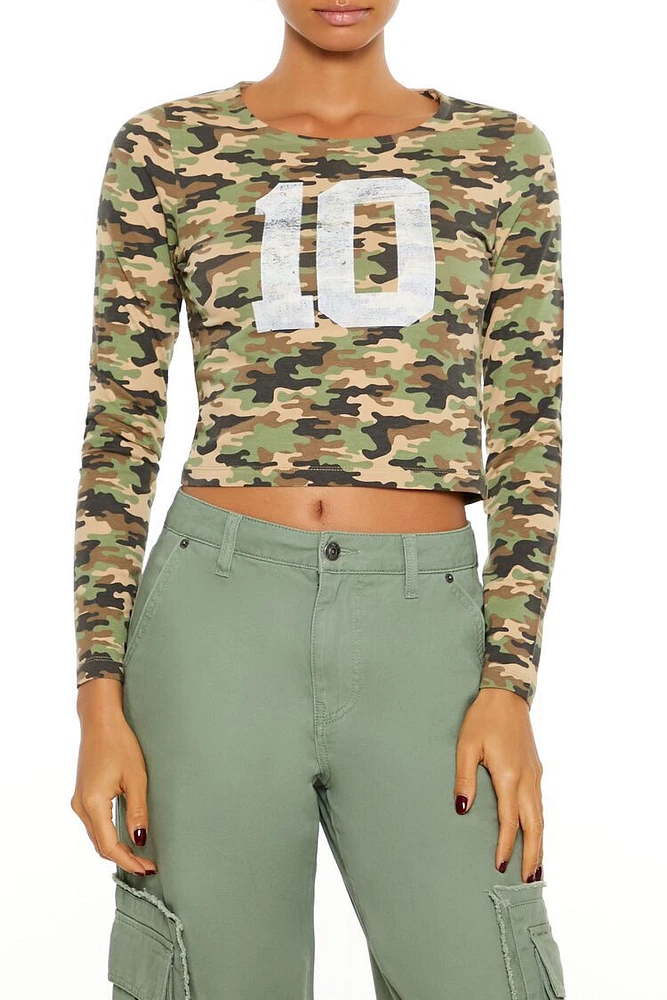 10 Camo Cropped Tee