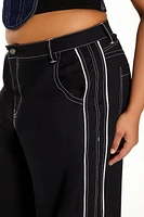 Plus Wide-Leg High-Rise Jeans