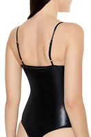 Faux Leather Cami Bodysuit