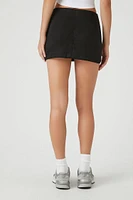 Faux Suede Fitted Mini Skirt