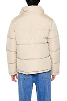 Quilted Funnel-Neck Puffer Jacket