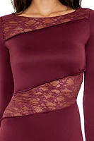 Sheer Lace Bodycon Mini Dress