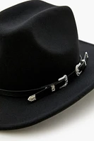 Dual Buckled-Trim Cowboy Hat