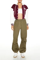 Hooded Letterman Bomber Jacket