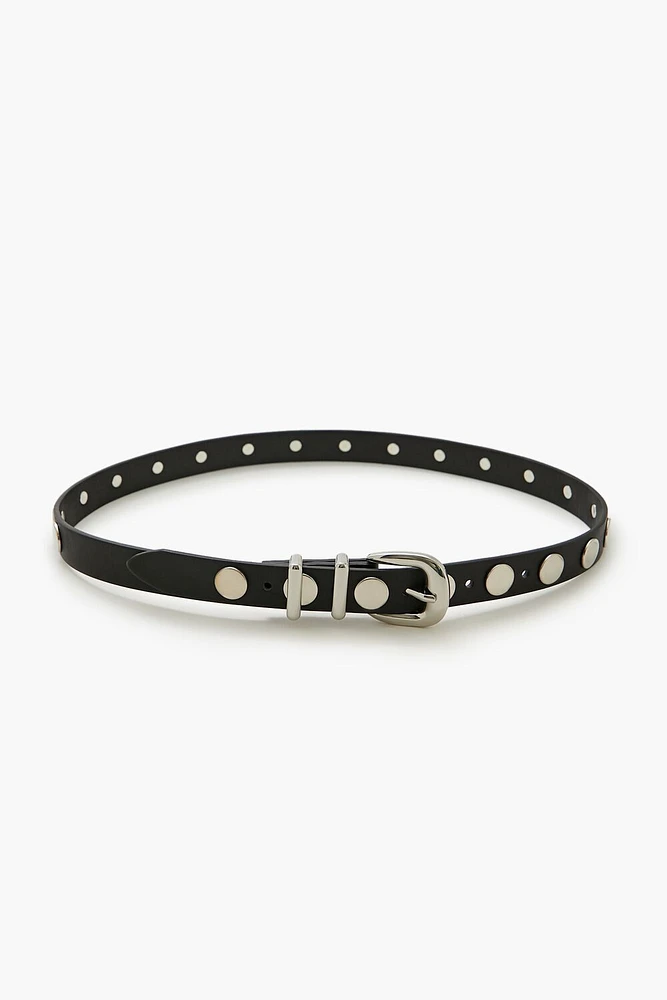 Studded Faux Leather Belt