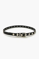 Studded Faux Leather Belt