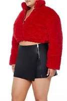 Plus Faux Shearling Jacket