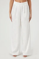 Jacquard Satin Wide-Leg Pants