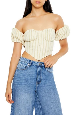 Striped Bustier Crop Top