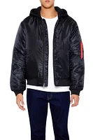 Hooded Cargo Bomber Jacket