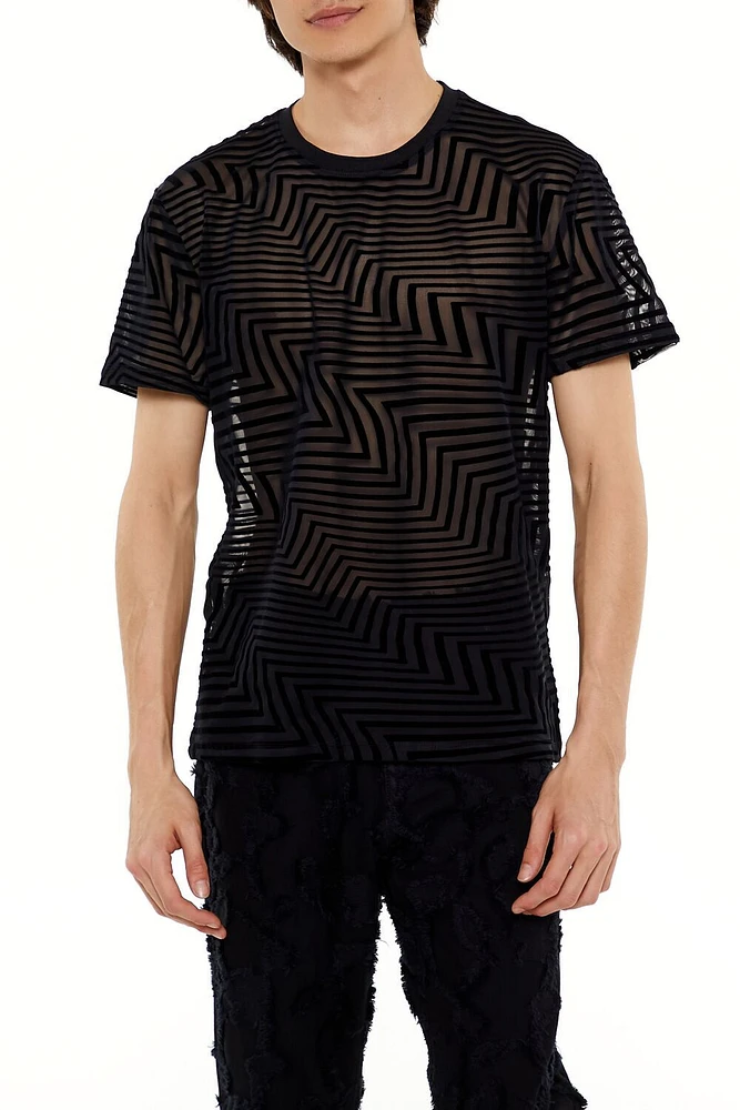 Sheer Chevron Tee