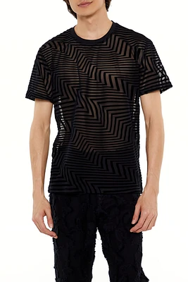 Sheer Chevron Tee