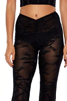 Sheer Mesh Flare Pants