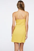 Ruched Cutout Mini Dress