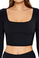 Active Square-Neck Crop Top