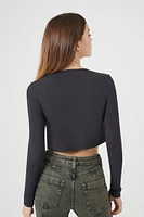 Cropped Long-Sleeve Top