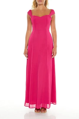 Chiffon Sweetheart Maxi Dress