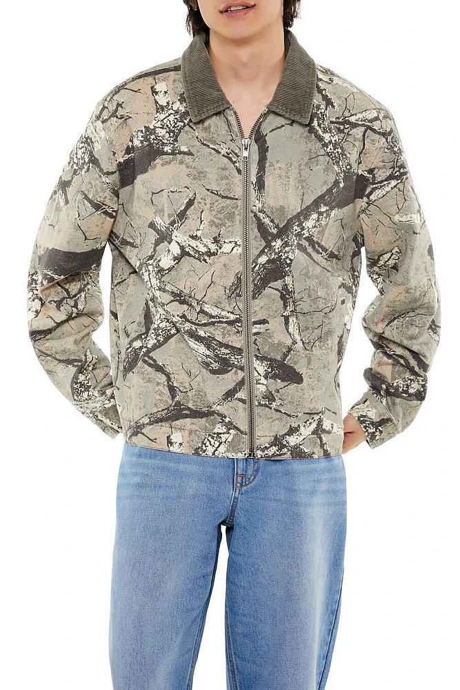 Camo Print Trucker Jacket
