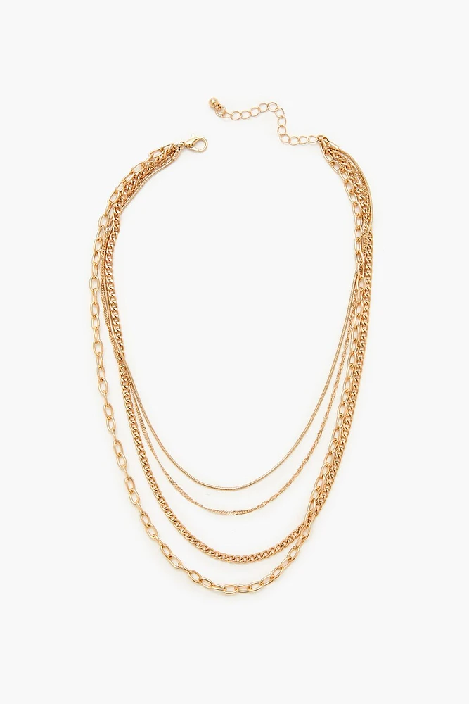 Layered Assorted Chain Necklace