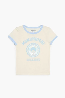 Girls Monchhichi College Tee (Kids)