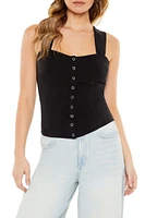 Sleeveless Snap-Button Top