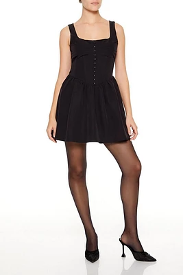 Corset Hook-&-Eye Mini Dress