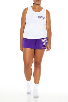 Plus NYU Pajama Tank Top & Shorts Set