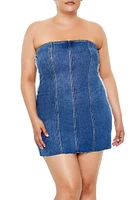 Plus Denim Mini Tube Dress