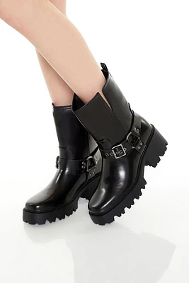 Buckled Lug-Sole Booties