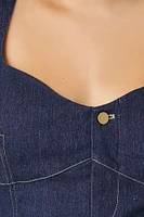 Plus Denim Bustier Top