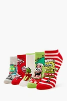 Christmas SpongeBob SquarePants Ankle Socks Set - 5 pack