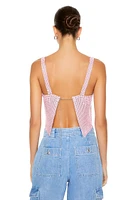 Chainmail Split-Back Crop Top