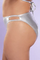 Plus Metallic Bikini Bottoms