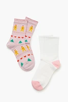 Gingerbread Crew Socks Set - 2 pack