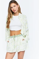 Inverted Floral Print Shorts